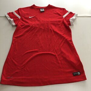 Nike Dri Fit Womens Large Red T-Shirt Team Athletic